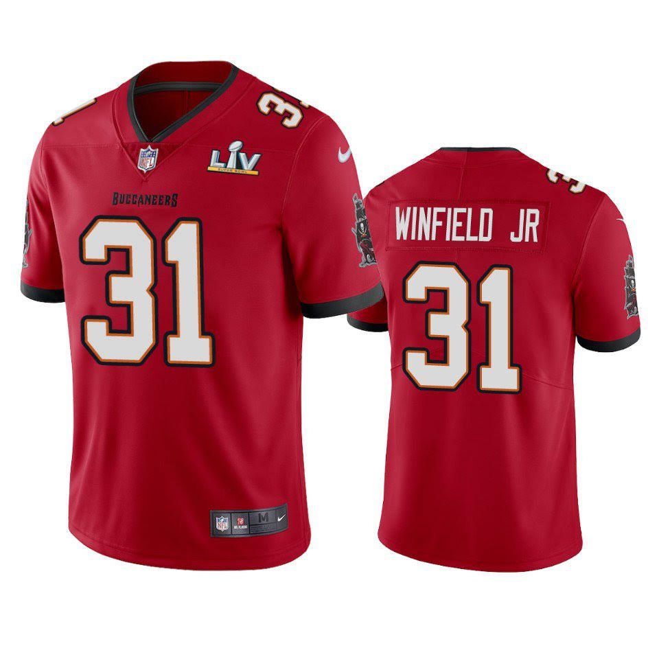 Men Tampa Bay Buccaneers 31 Antoine Winfield Jr Nike Red Super Bowl LV Limited NFL Jersey